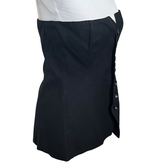 Meshki Innis Longline Strapless Top Black Linen Blend Women’s Medium - Picture 4 of 9